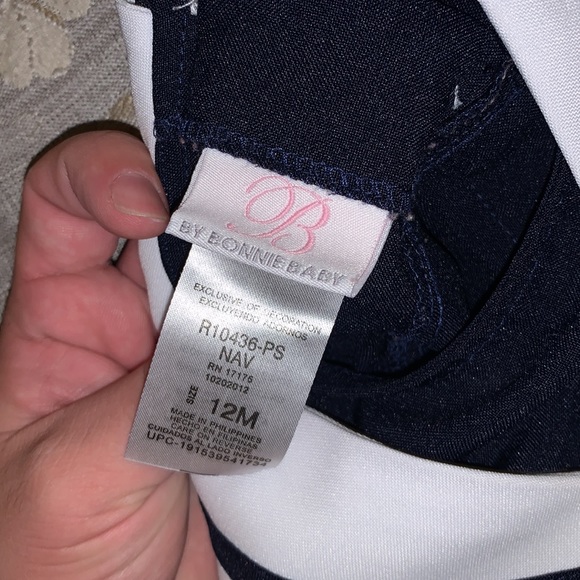 Baby girl sailor dress navy and white with bloomers - size 12 months - Picture 3 of 7